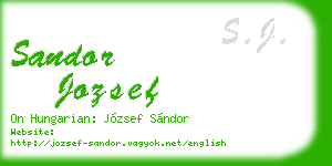 sandor jozsef business card